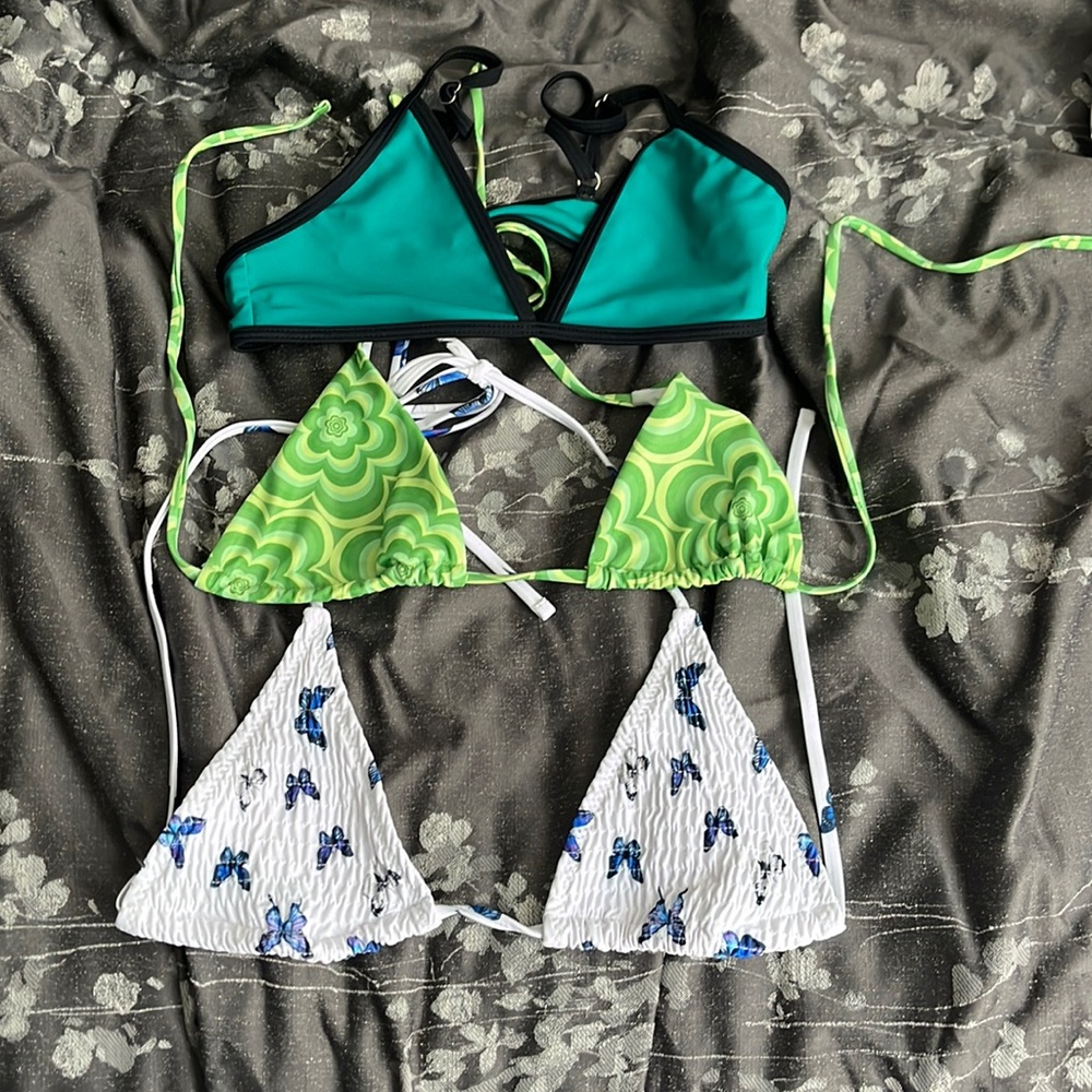 Shein bikini tops. All women’s size small. $15 for all 3 of $5 for one.